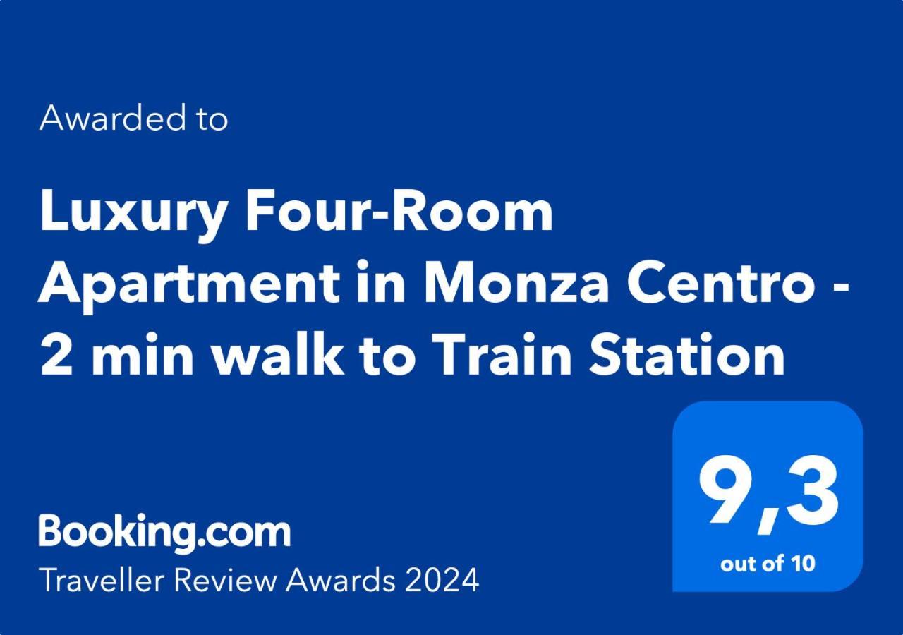 Luxury Four-Room Apartment In Monza Centro - 2 Min Walk To Train Station Экстерьер фото